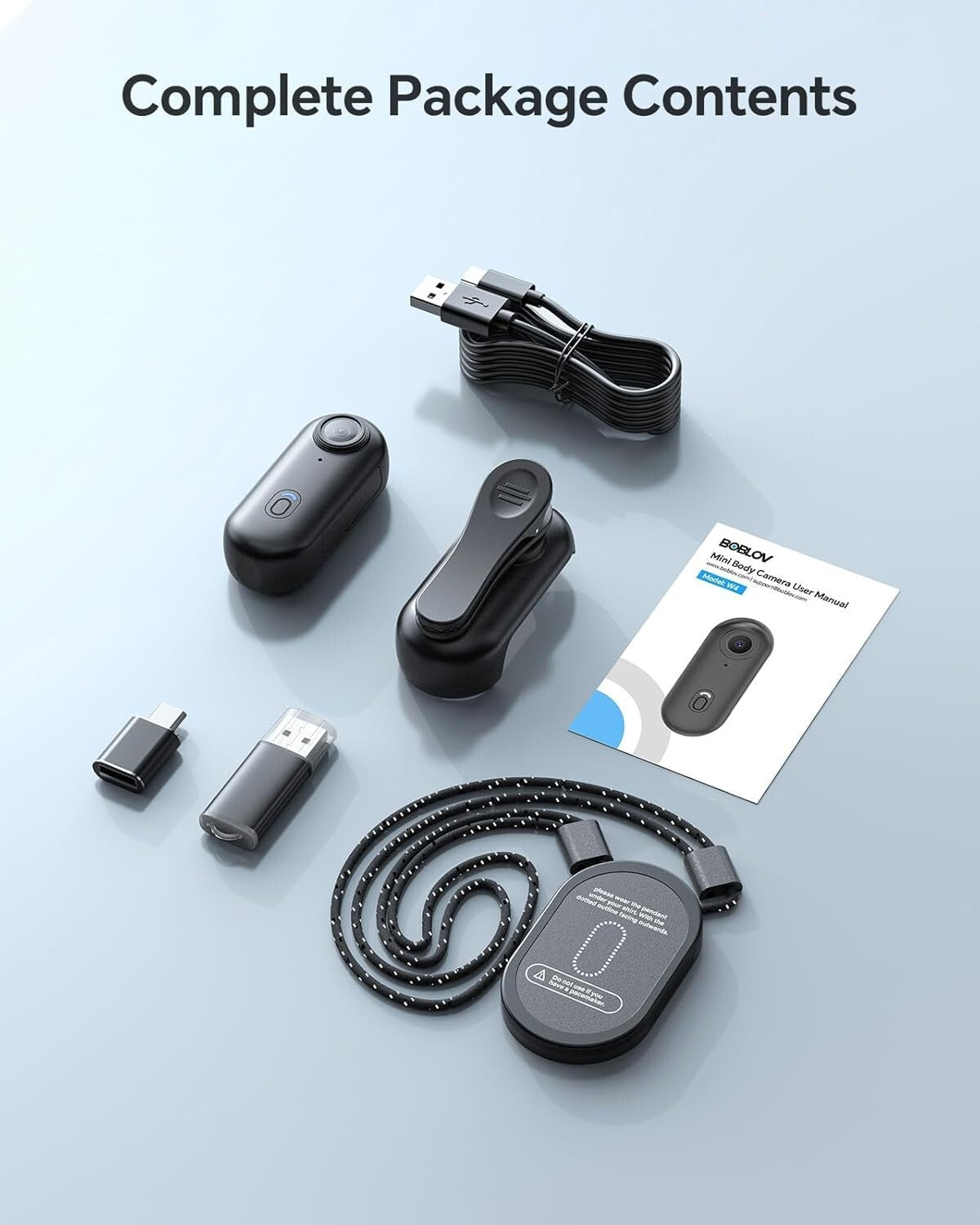 BOBLOV HD 4K Portable Police Wearable Cam Mini Body Camera W/ Audio Record 128G